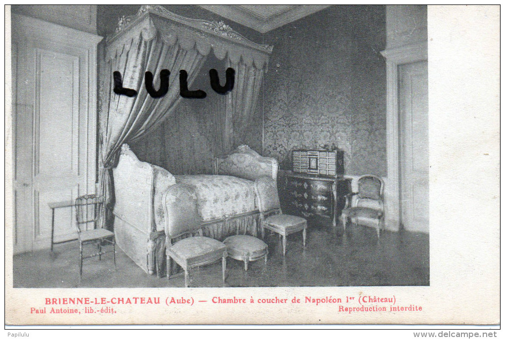 DEPT 10 : 2 Scans ; Brienne Le Chateau , Chambre A Coucher De Napoléon 1er - Other & Unclassified