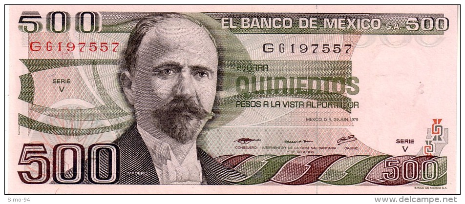 Mexico P.69 500 Pesos 1979 Unc - Mexiko