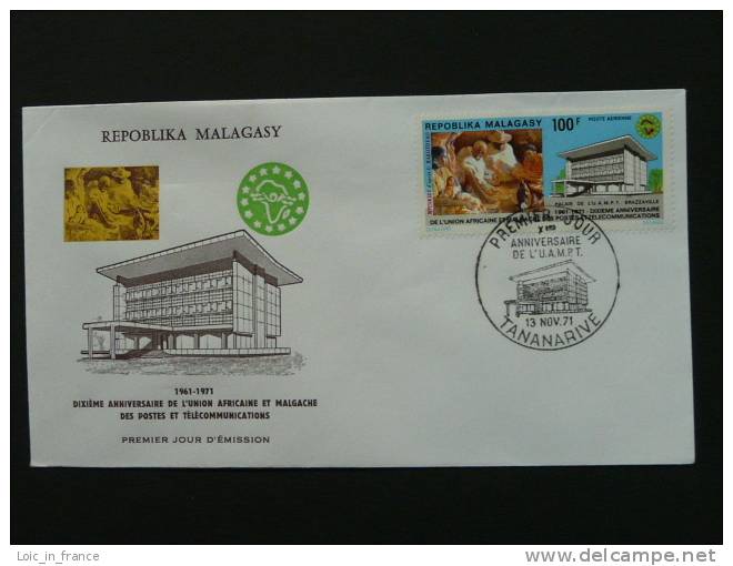 FDC Madagascar 1971 Union Africaine Telecommunications - Madagaskar (1960-...)