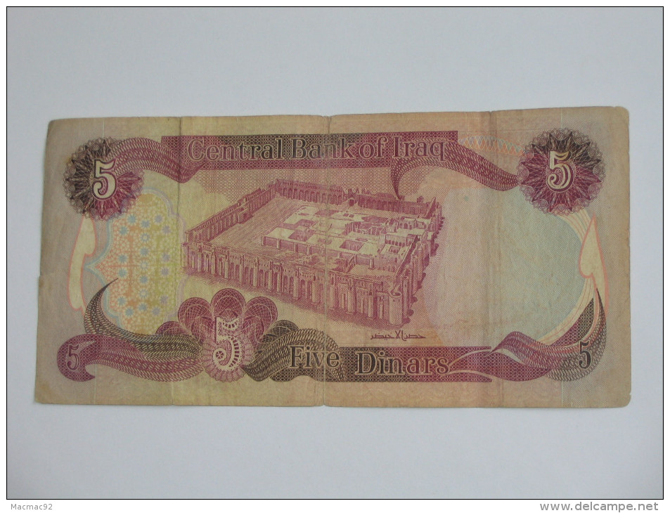 5 Five Dinars 1980 - IRAQ- Central Bank Of Irak **** EN ACHAT IMMEDIAT **** - Iraq