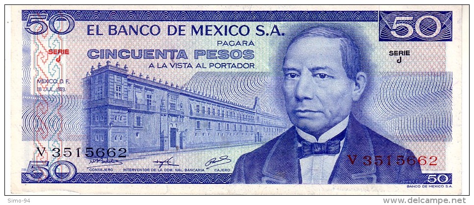 Mexico P.65a 50  Pesos 1973 Unc - México