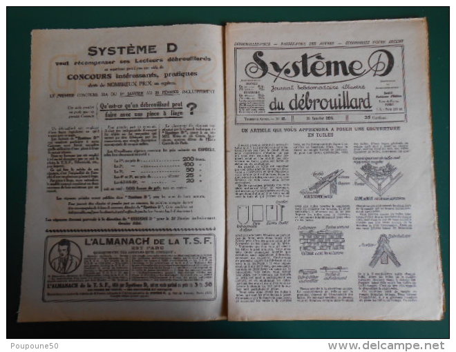 1926 SYSTEME D N: 82 LE JOURNAL Du DEBROUILLARD  La Façon De Recouvrir Votre Maison DESSIN De Gaston NIEZAB Imp.  Sceaux - Autres & Non Classés