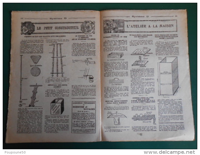 1926 SYSTEME D n: 82 LE JOURNAL du DEBROUILLARD  la façon de recouvrir votre maison DESSIN de Gaston NIEZAB imp.  sceaux