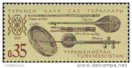 Turkmenistan 1992 Mih. 10 Musical Instruments MNH ** - Tadjikistan