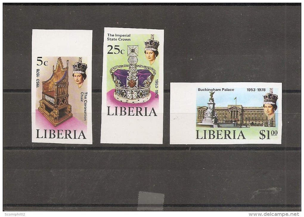 Libéria -Jubilé De Elisabeth II ( 772/74 Non Dentelés XXX -MNH) - Liberia