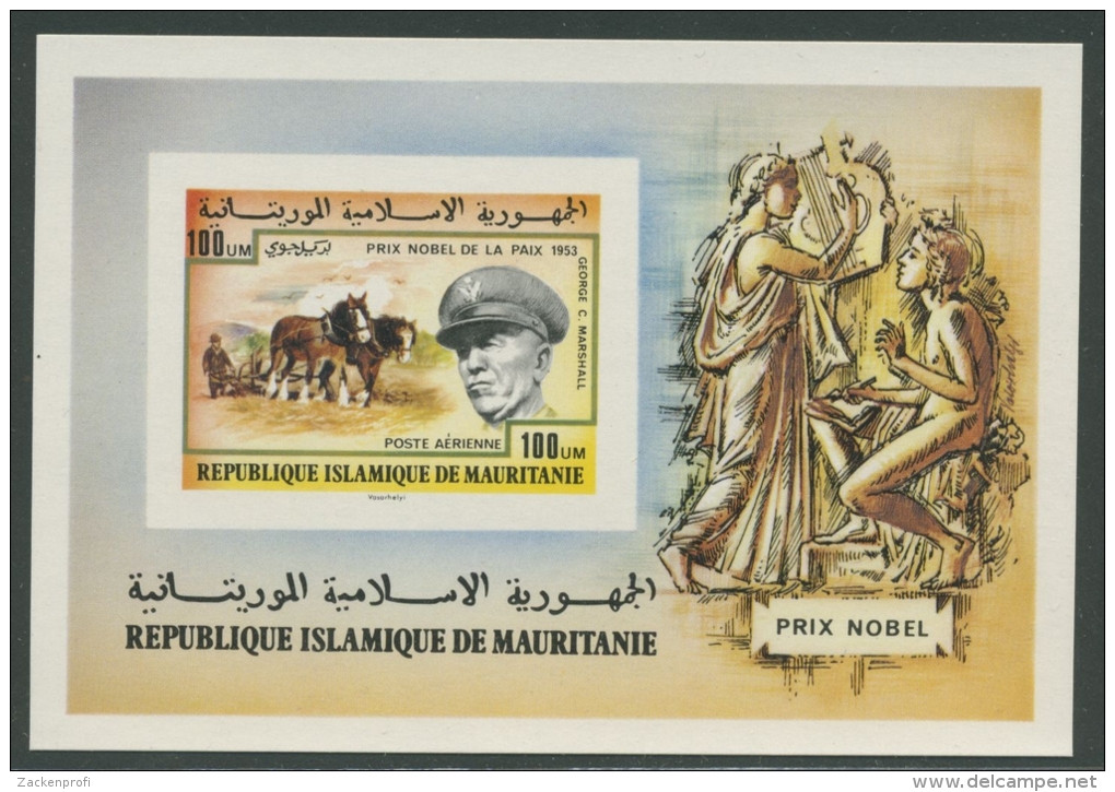 Mauretanien 1977 Nobelpreisträger Block 17 B Ungezähnt Postfrisch (G20414) - Mauritania (1960-...)