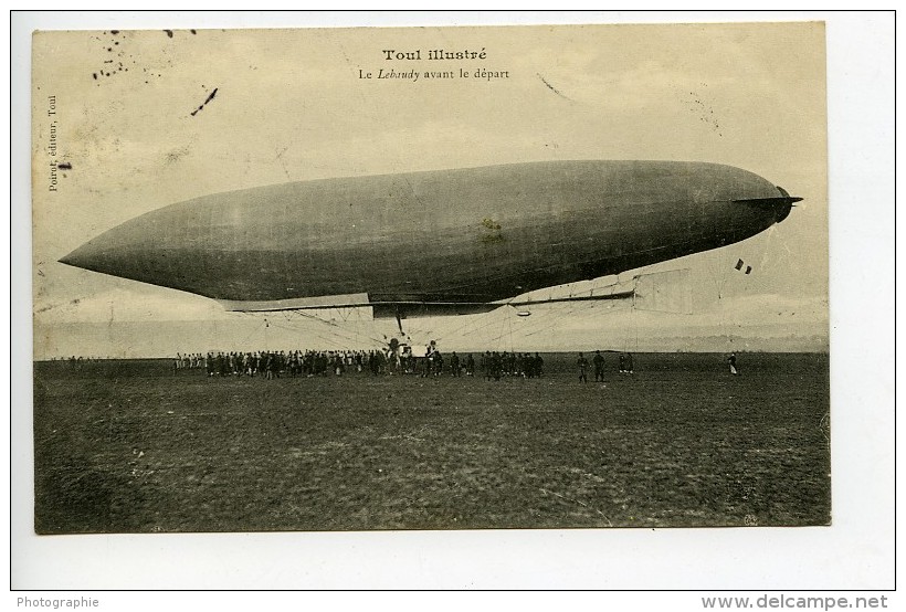 France Toul Aviation Dirigeable Lebaudy Ancienne Carte Postale CPA 1905 - ....-1914: Precursori