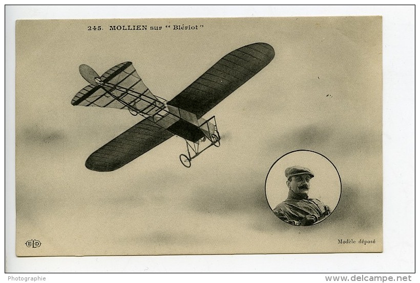 France Mollien Sur Bleriot Pionnier De L Aviation Ancienne Carte Postale CPA 1905 - ....-1914: Precursors