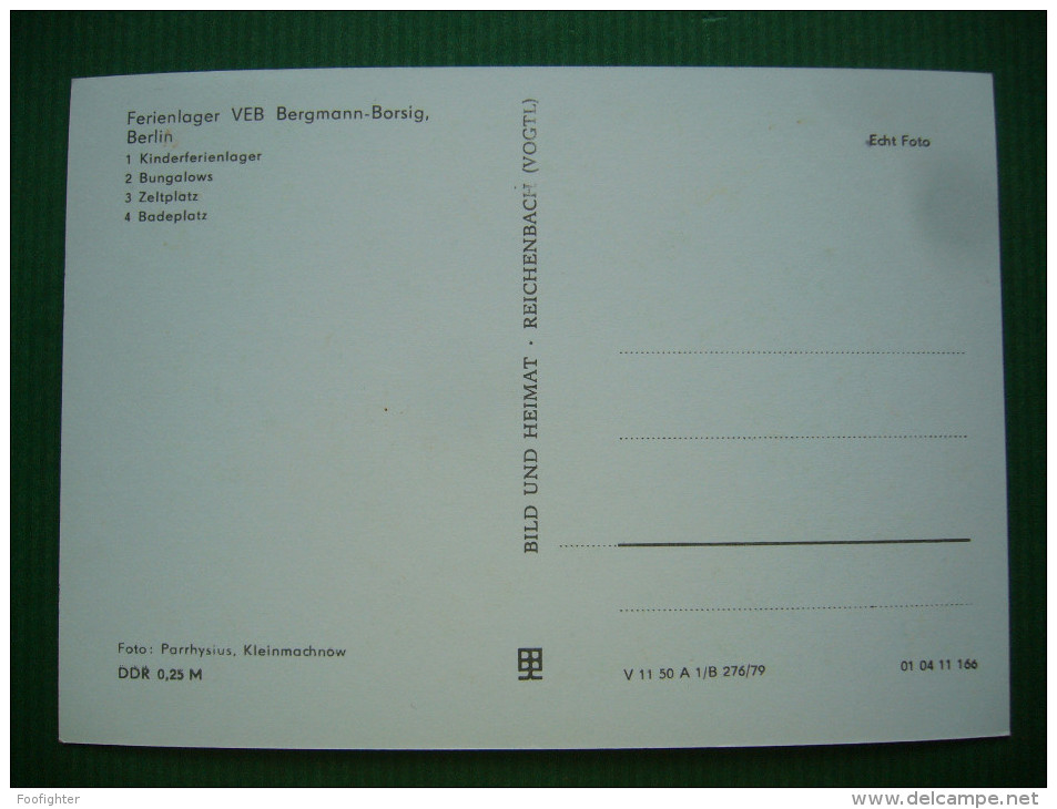 Germany: GROSSERLANG Kr. Neuruppin - Ferienlager VEB Bergmann-Borsig - Mehrbildkarte - Unused 1970s - Neuruppin