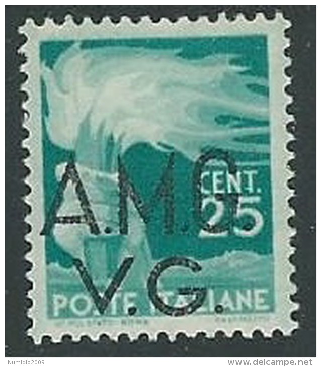 1945-47 TRIESTE AMG VG DEMOCRATICA 25 CENT MH * - L3 - Ongebruikt