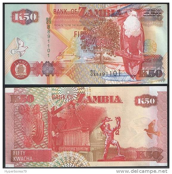 Zambia DEALER LOT ( 5 Pcs ) P 37 D - 50 Kwacha 2003 Printer SABN - UNC - Zambia