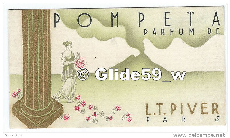 Carte Parfumée Parfums De L. T. PIVER - Pompeïa - Paris - Profumeria Antica (fino Al 1960)