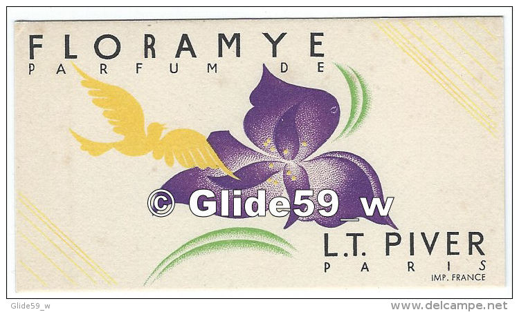 Carte Parfumée Parfums De L. T. PIVER - Floramye - Paris - Anciennes (jusque 1960)