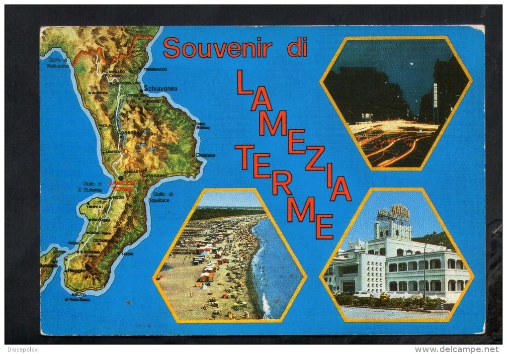 P1698 LAMEZIA TERME ( CATANZARO ) CORSO GIOVANNI NICOTERA  - Carta Geografica Map Carte Geographique - - Lamezia Terme