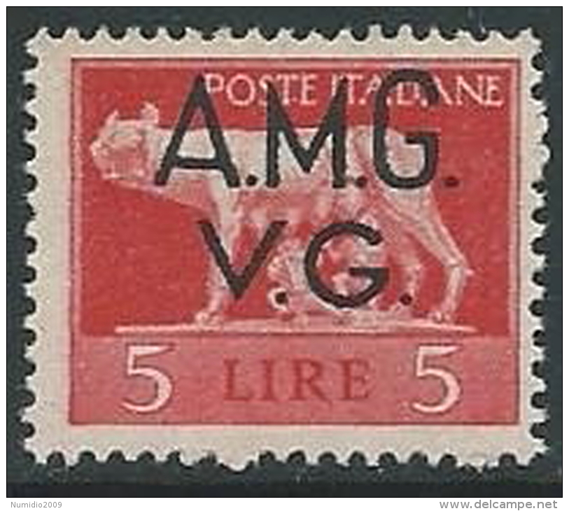 1945-47 TRIESTE AMG VG LUPA 5 LIRE MNH ** - L3-3 - Ongebruikt