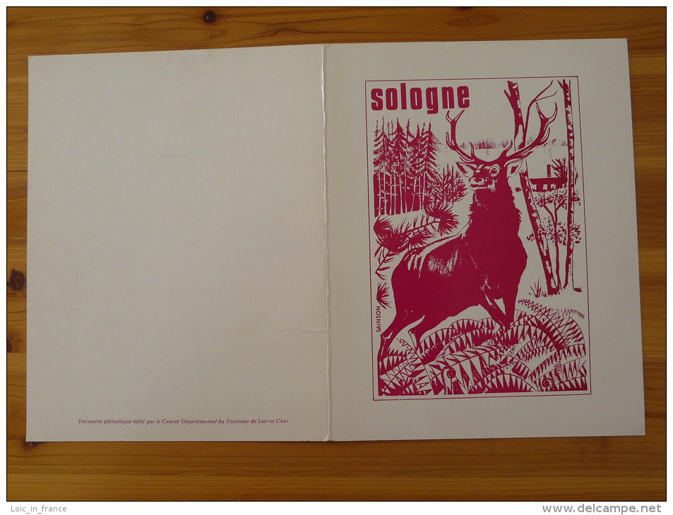 Gravure De Sainson Encart Sologne Cerf Deer Romorantin 1972 (double A4) - Game