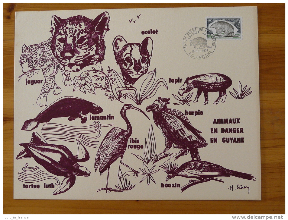 Gravure De Sainson Faune De Guyane 1974 (21x27cm) - Other & Unclassified