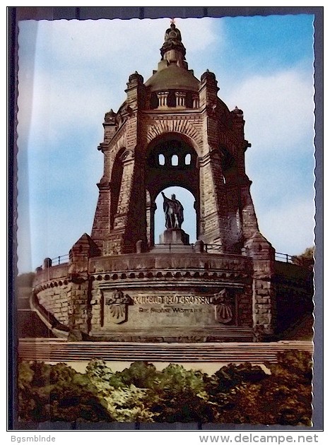 Alte Karte  "PORTA WESTFALIKA - Kaiser Wilhelm Denkmal" - Porta Westfalica