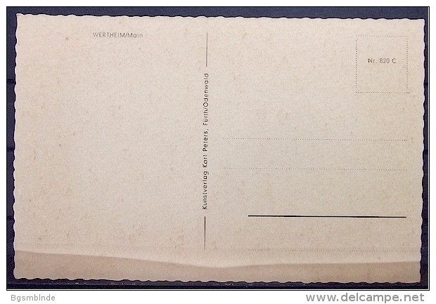 Alte Karte  "WERTHEIM Am Main - Partie An Der Tauber" - Wertheim