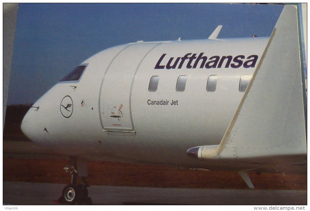 AIRLINES ISSUE / CARTE COMPAGNIE         LUFTHANSA    CRJ  CANADAIR JET - 1946-....: Moderne