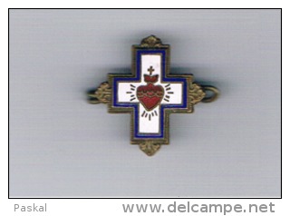 Broche : Croix Sacré Coeur De Jésus - Religion & Esotérisme