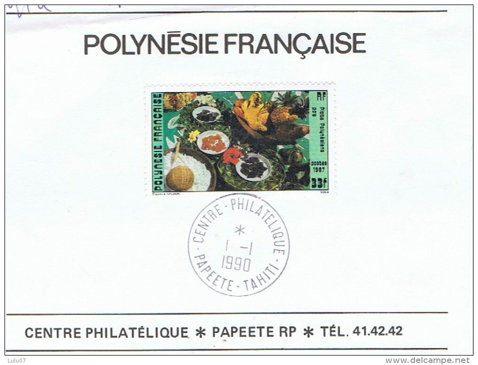 Polynésie   Française  2 Timbres   Centre  Philatélique  1991 - Oblitérés