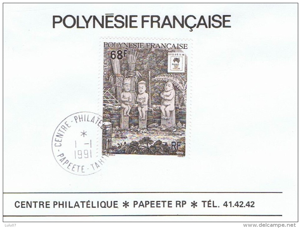 Polynésie   Française  2 Timbres   Centre  Philatélique  1991 - Gebruikt