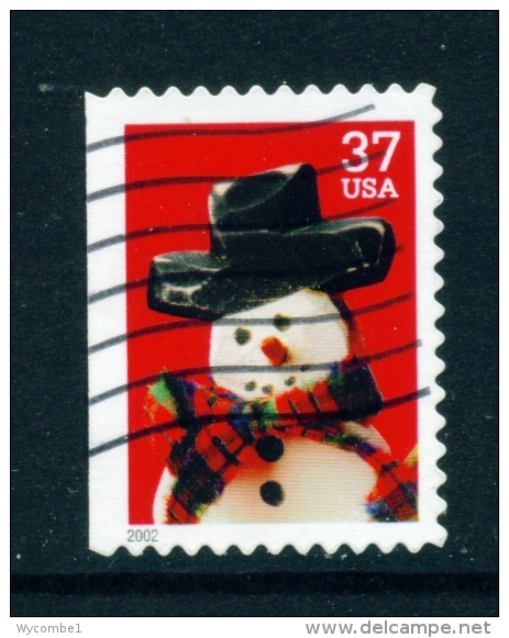 USA  -  2002  Christmas Snowmen  37c  Used As Scan - Gebruikt