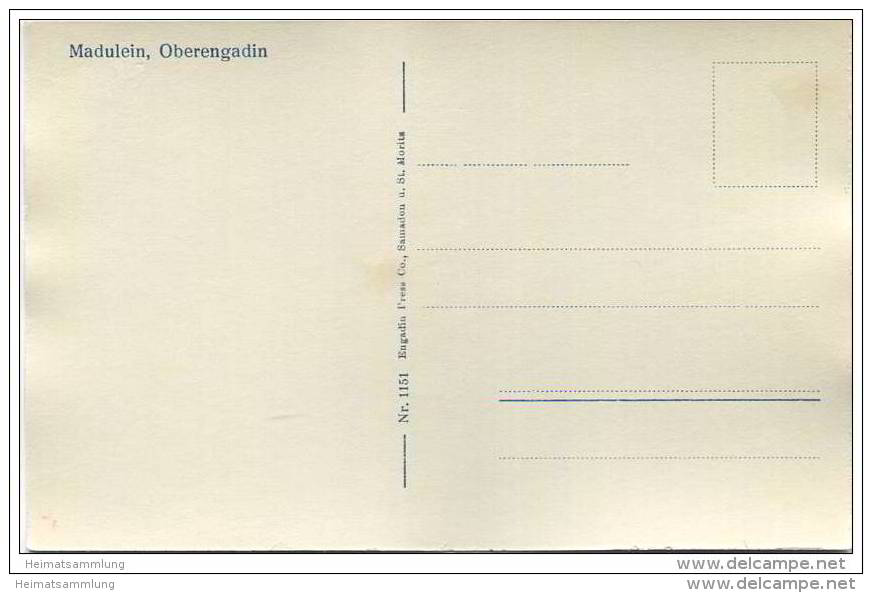 Madulain - Foto-AK 30er Jahre - Madulain