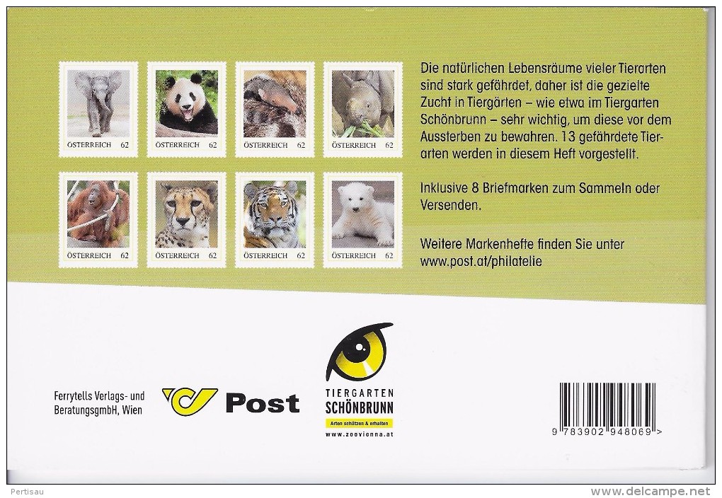 Boekje Met 8 Exclusive Zegels Beschermde Dieren 2013 - Neufs