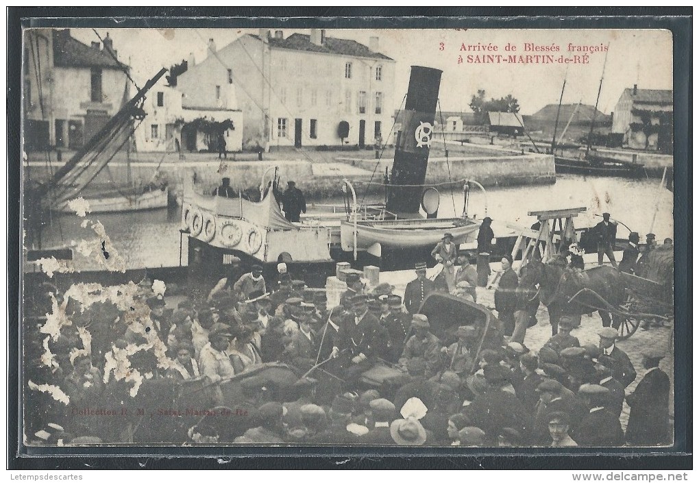 CPA 17 - Ile De Ré, Saint-Martin-de-Ré - Arrivée De Blessés Français - Ile De Ré