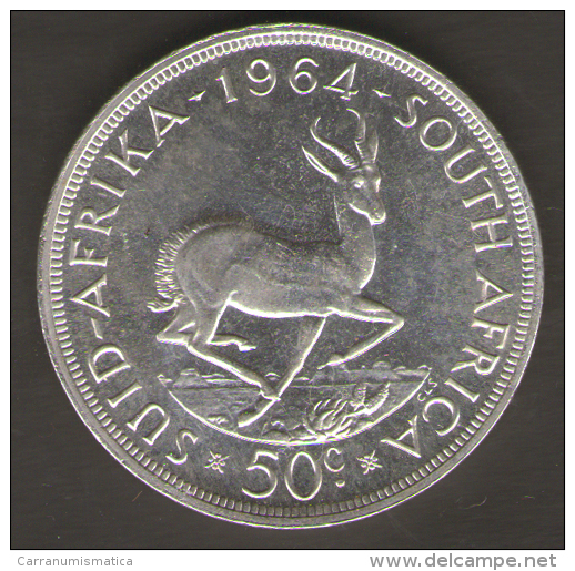 SUD AFRICA 50 CENTS 1964 AG SILVER - South Africa