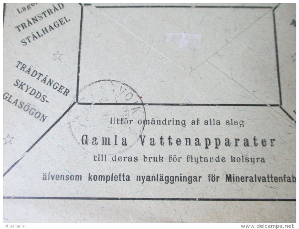 Finnland 1896 Toller Firmenbrief! Nr. 42 Als EF! Flytande Kolsyra. Aktiebolaget. Firmenzudruck. Helsingfors. - Storia Postale