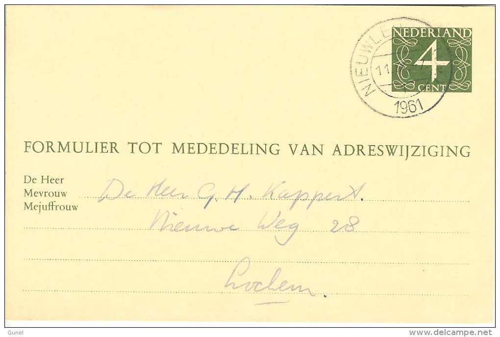 Verhuiskaart G26 Nieuwleusden - Lochem - Postal Stationery