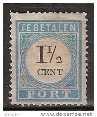 1881-1887 Port 1.5ct NVPH P4 Type II A (13,5x13,25) Ongestempeld - Strafportzegels