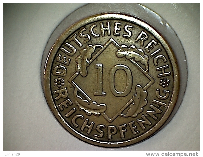 Allemagne 10 Reichspfennig 1924 J - 10 Rentenpfennig & 10 Reichspfennig