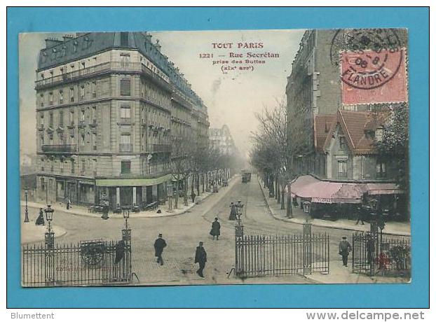 CPA 1221 TOUT PARIS Rue Secrétant Prise Des Buttes (XIXème) Editeur FLEURY - Arrondissement: 19