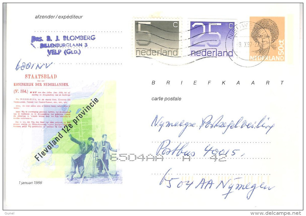 Bk G363 Bijgefrankeerd Van Nieuwegein Naar Nijmegen - Postal Stationery