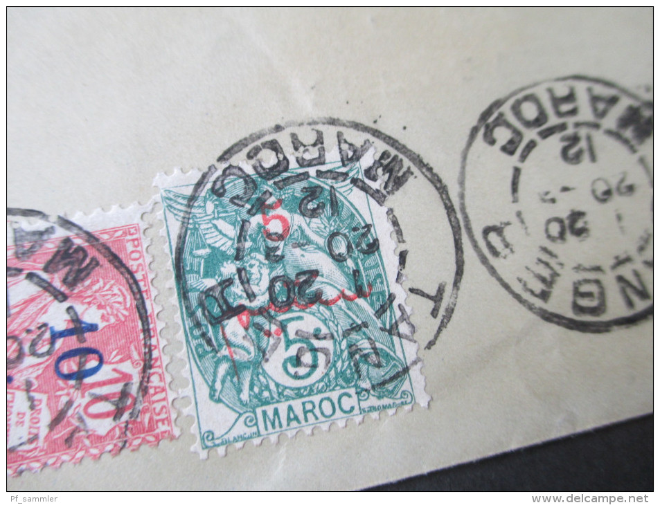 GB Kolonie Postamt In Marokko 1912 MiF Nach Wien. Tanger Maroc. Toller Beleg. Marken Mit Aufdruck - Postämter In Marokko/Tanger (...-1958)