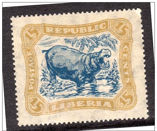 1923 Liberia Hippo MH Michel No. 237 CV €32 (L8) - Liberia