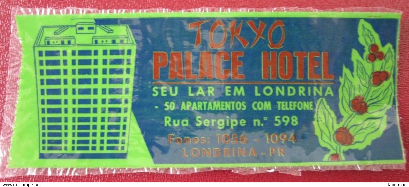 MISC HOTEL MOTEL PENSION TOKYO IGUACU LONDRINA BRAZIL BRASIL LUGGAGE LABEL ETIQUETTE KOFFER AUFKLEBER DECAL STICKER - Etiketten Van Hotels