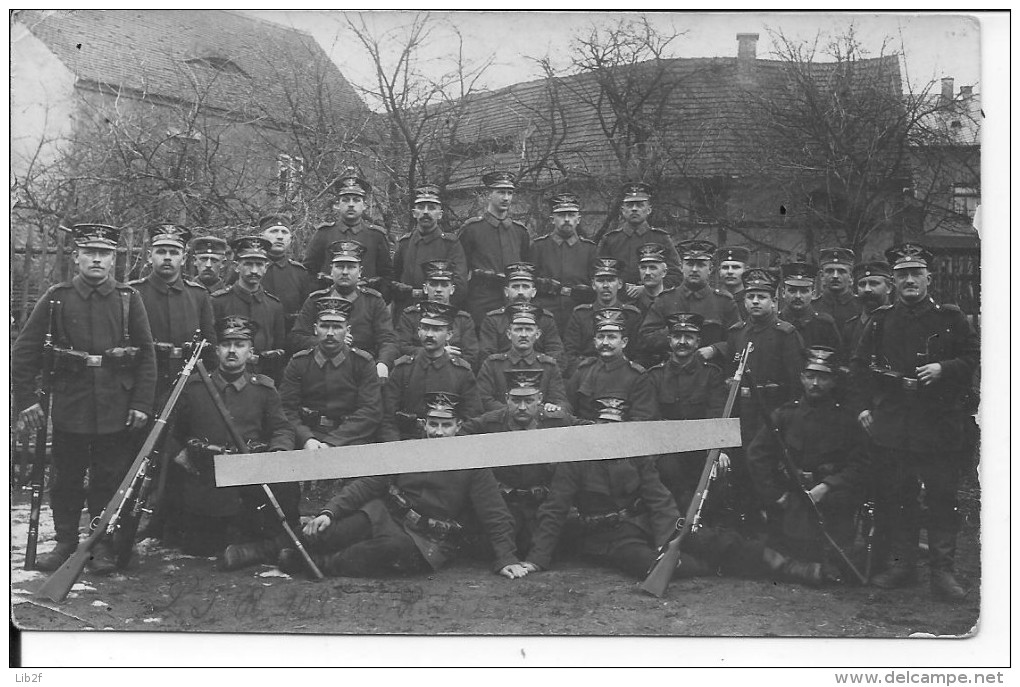 Soldats Allemands Saxons Du 102ème Landwehr Inf.Rgt. 1 Carte Photo 1914-1918 14-18 Ww1 Wk1 - War, Military