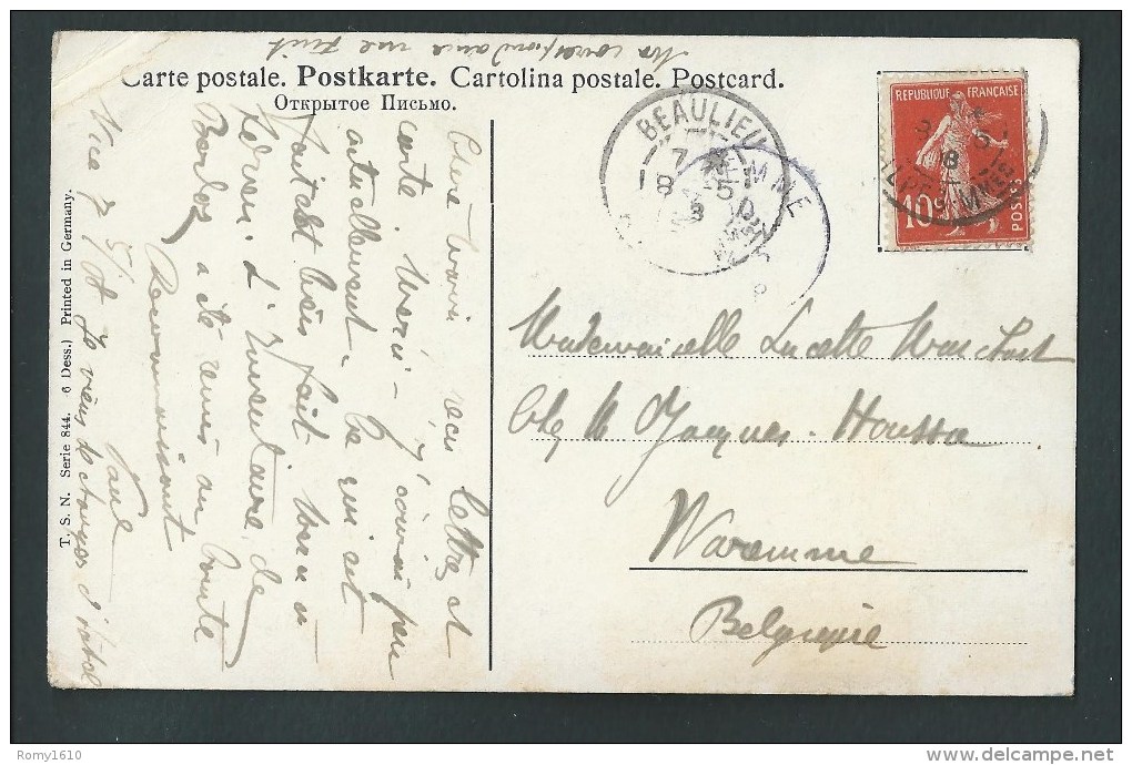 A. Thiele. Singes Umanisés.  Mariage. T.S.N. Série 844.   Voyagée.    2 Scans. - Thiele, Arthur