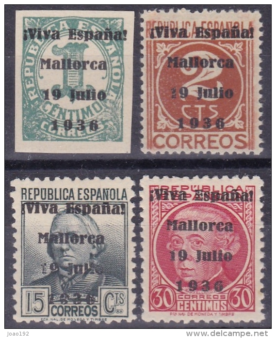 1936 -  España - Guerra Civil - Palma Mallorca - EDIFIL Nº 1/4  - *** MNH - Republican Issues