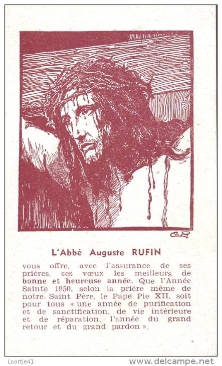 Kalender Calendrier 1950 - Devotie Devotion - L'Abbé Auguste Rufin - Petit Format : 1941-60