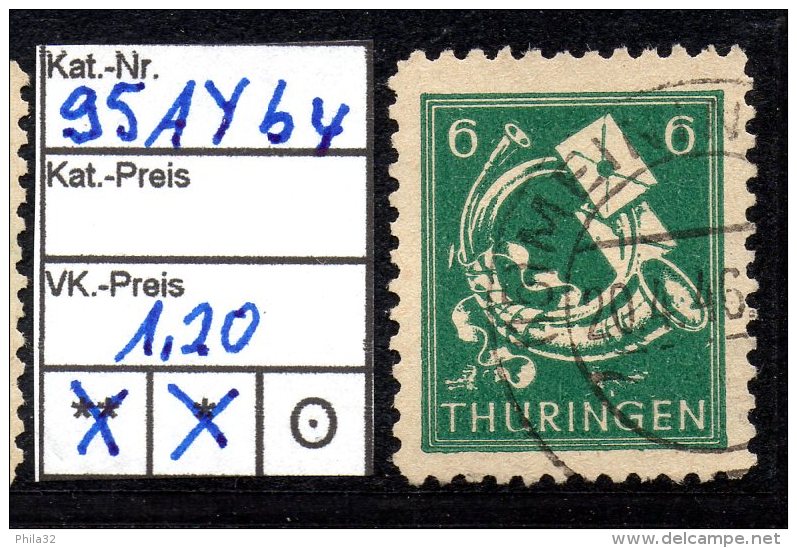 Thüringen MiNr.: 95 AY By Gestempelt - Other & Unclassified