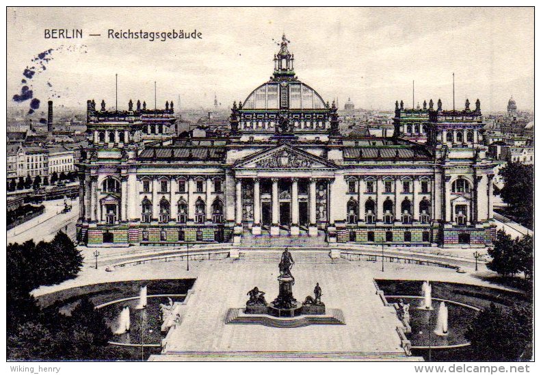 Berlin Tiergarten - S/w Reichstagsgebäude 9 - Dierentuin
