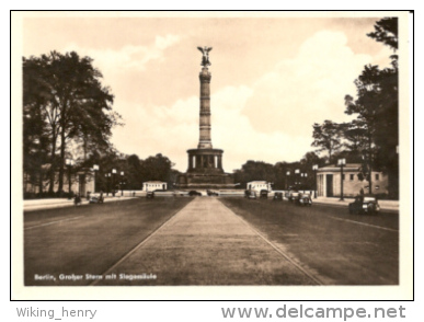 Berlin Tiergarten - S/w Siegessäule 11 Mit Großer Stern - Tiergarten