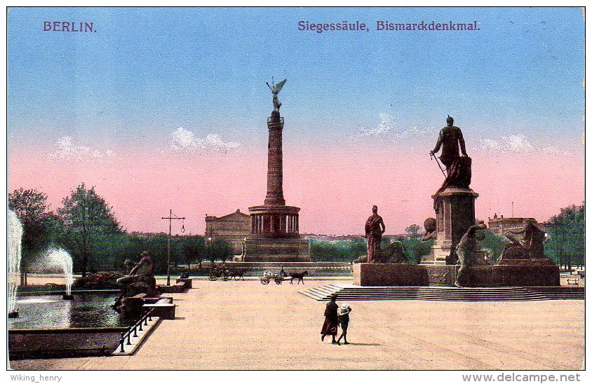 Berlin Tiergarten - Siegessäule 39  Bismarckdenkmal - Tiergarten
