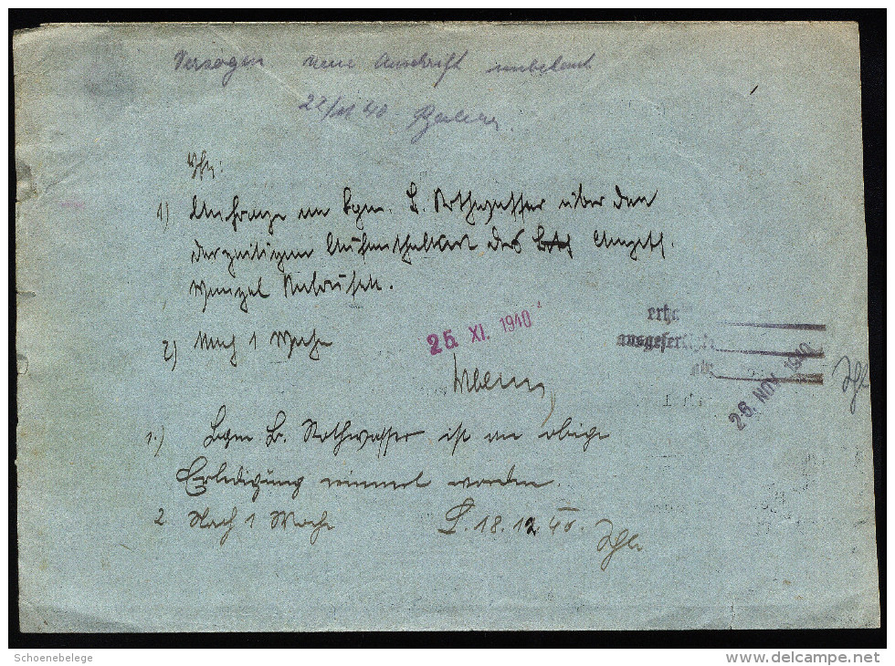 A3331) Generalgouvernement R-Rückschein Avis De Reception Von Landkron 21.11.1940 - Generalregierung